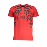 Cavalli Class Red Cotton T-Shirt -   -  Cavalli Class.
